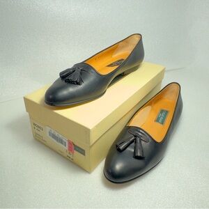 Cole Haan Black Leather Tassel Loafers